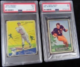 Lot of (6) PSA Certified Baseball & Football Cards includes Goudey, Topps, Bowman, Playball & Diamon