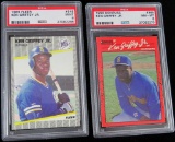 Lot of (6) PSA Certified Ken Griffey Jr. Baseball Cards 1989-1992 Fleer, Donruss, Topps, Foot Locker