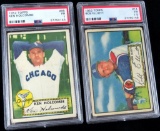 Lot of (5) PSA Certified Topps Baseball Cards 1952-1963 includes Elliot, Holcombe, Basgall, Doby & 1
