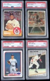 Lot of (11) PSA Certified Baseball Cards 1963 Topps Juan Marichal, 1986-2003 includes Carew, Moyer,