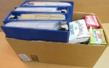 Box full of collector Baseball Cards includes (4) Albums full & other collectible Baseball items.