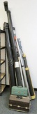 Lot of (6) large Fishing Pole Carrying Tubes & two vintage Tackle Boxes. Pickup Only. No Shipping