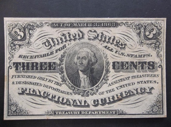 3 CENT FRACTIONAL CURRENCY 3RD ISSUE