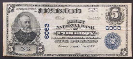 1902 FNB OF POMEROY, IOWA $5 CH 6063