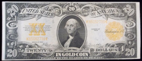 1922 $20 GOLD CERTIFICATE CONSECUTIVE TO PREVIOUS AND NEXT LOT