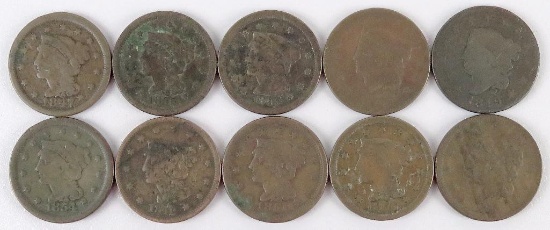 Lot of approx (30) Large Cents - mixed dates.