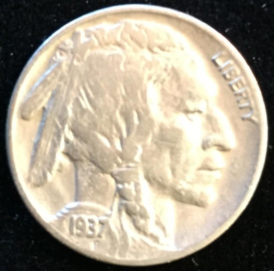 1937 D 3-Legged Buffalo Nickel.