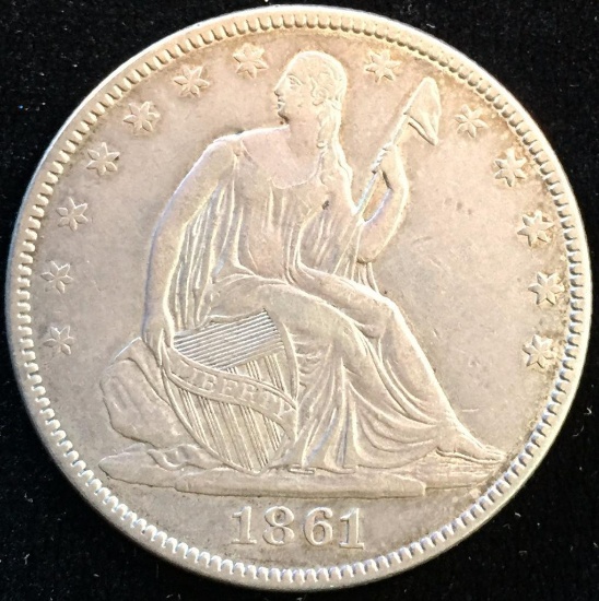 1861 Seated Liberty Half Dollar