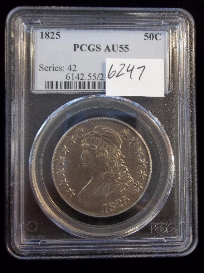 1825 Bust Half Dollar PCGS AU55