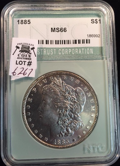 1885 Morgan Dollar NTC Certified MS66