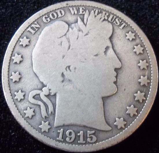 1915 Barber Half Dollar