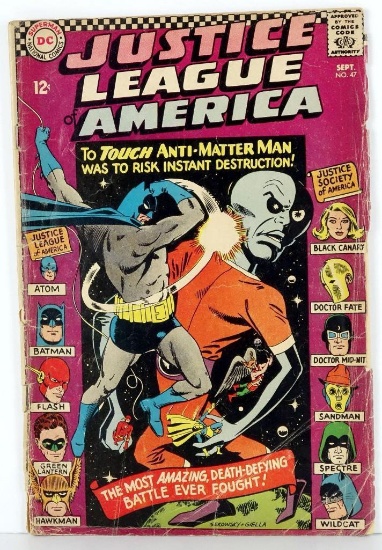Comic: Justice League Of America #47 September 1966 The Most Amazing, Death-Defying Battle Ever