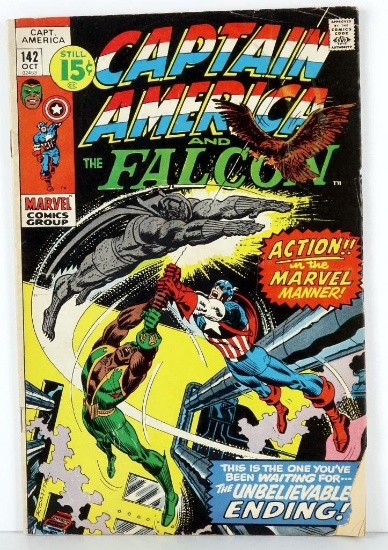 Comic: Captain America #142 October 1971 Action In The Marvel Manner.