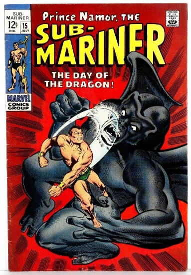 Comic: Sub-Mariner #15 July 1969 The Day Of The Dragon!