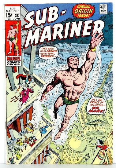 Comic: Sub Mariner #38 June 1971 Special Origin Issue!