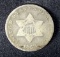 1853 Three Cent Piece Silver.