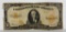 1922 $10 Gold Certificate Note.