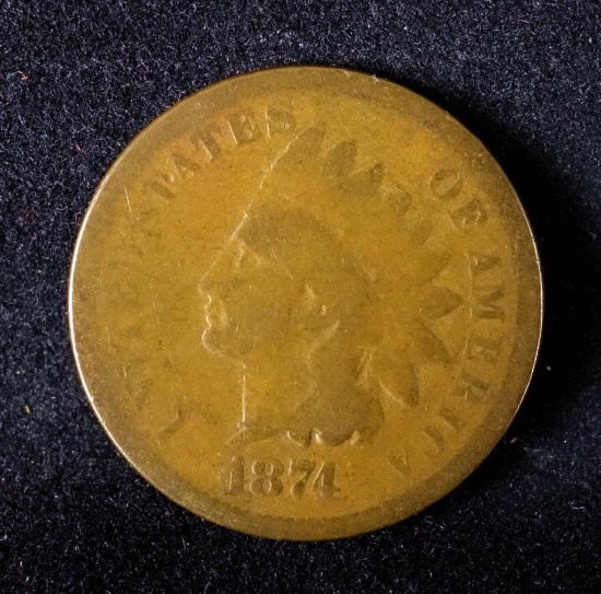 1874 Indian Head Cent.