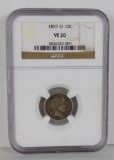 1897 O Barber Dime. NGC Certified VF20.