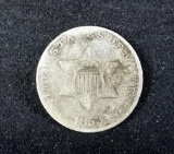 1853 Three Cent Silver.