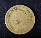 1863 CN Indian Head Cent with counter stamp.