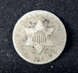 1851 Three Cent Silver.
