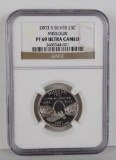 2003 S Silver Missouri Washington Statehood Quarter. NGC Certified PF69 Ultra Cameo.