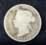 1872 H Canada 25 Cents.