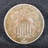 1867 Shield Nickel.
