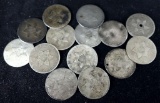 Lot of (14) Three Cent Piece Silver.