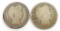 Lot of (2) Barber Quarters includes 1896 O & 1899 S.