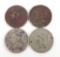 Lot of (4) Three Cent Nickel Pieces.