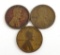 Lot of (3) Lincoln Wheat Cents includes 1909, 1910 S & 1915.