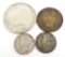 Lot of 4 U.S. Coins includes 1964 Kennedy Half Dollar, 1915 D Barber Quarter, 1938 & 1939 Mercury Di