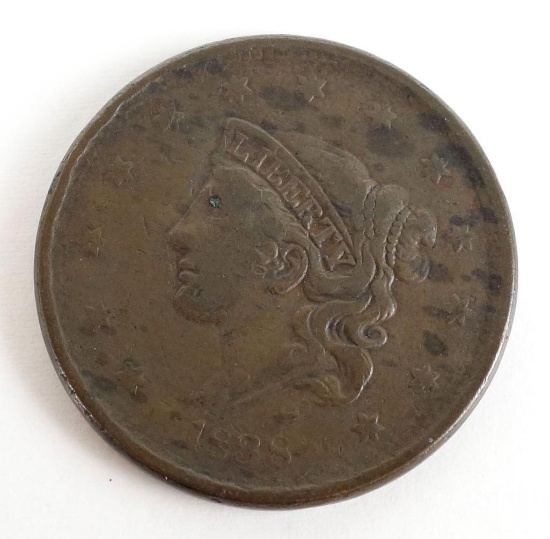 1838 Coronet Head Large Cent.