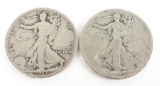 Lot of (2) Walking Liberty Half Dollars includes 1917 & 1927 S.