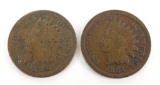Lot of (2) 1864 Indian Head Cents.