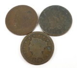 Lot of (3) Large Cents.