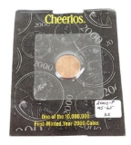 2000 P Lincoln Cent Cheerios Promotional sealed.