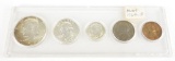 1964 U.S. 5 Coin Date Set in holder.