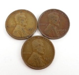 Lot of (3) Lincoln Wheat Cents includes 1923 S, 1925 D & 1926 S.
