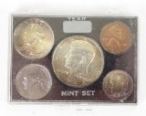 1964 U.S. Date Mint Set 5 Coins.