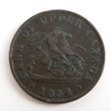 1854 Bank Of Upper Canada One Half Penny Bank Token.