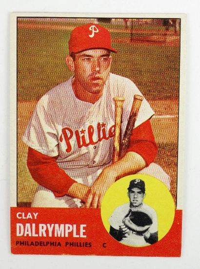 Clay Dalrymple 1963 Philadelphia Phillies 192 Baseball Card.
