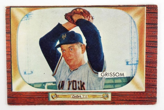 Marv Grissom 1955 Bowman 123 Baseball Card.