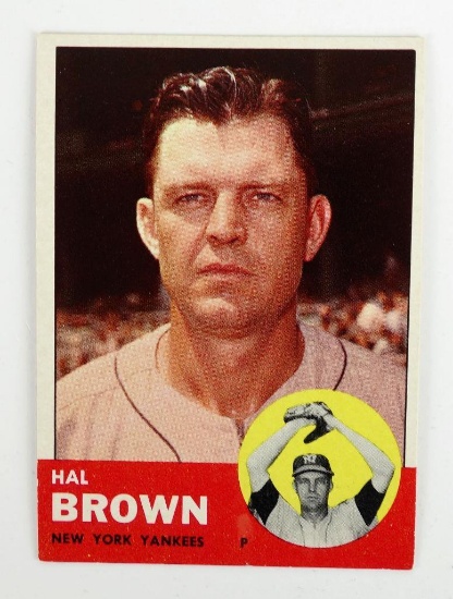 Hal Brown 1963 New York Yankees 289 Baseball Card.