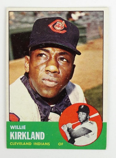 Willie Kirkland 1963 Cleveland Indians 187 Baseball Card.