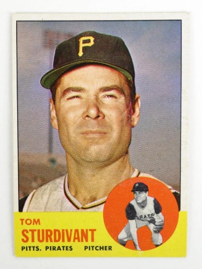 Tom Sturdivant 1963 Pittsburgh Pirates 281 Baseball Card.