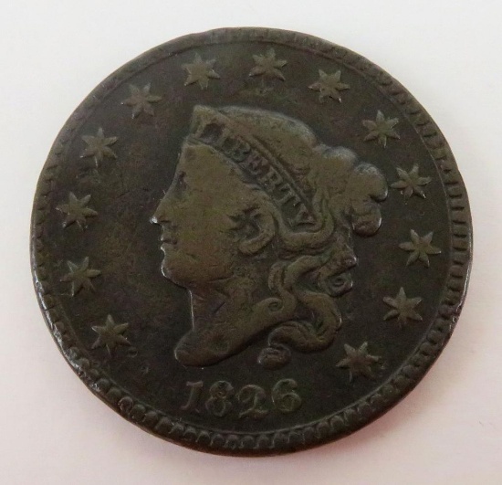 1826 Coronet Head Large Cent.