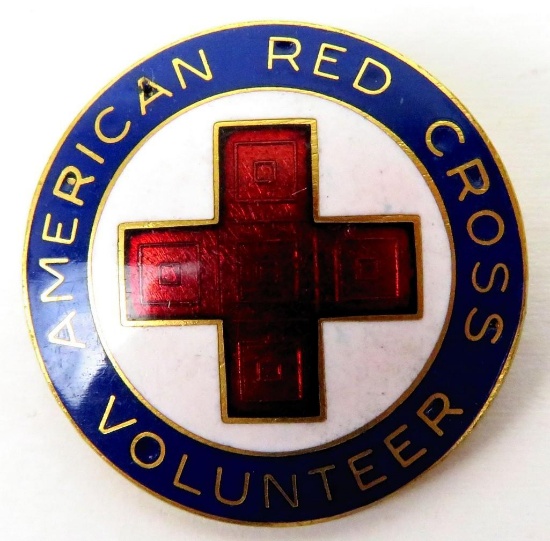 WWII Era American Red Cross Volunteer Pin.